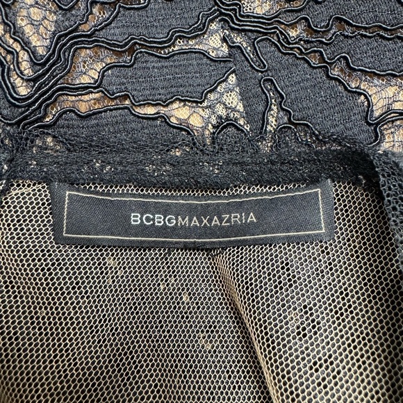 NWOT BCBGMAXAZRIA Eleanor Short-Sleeve A-Line Lace
Dress Black 0 - Picture 11 of 13